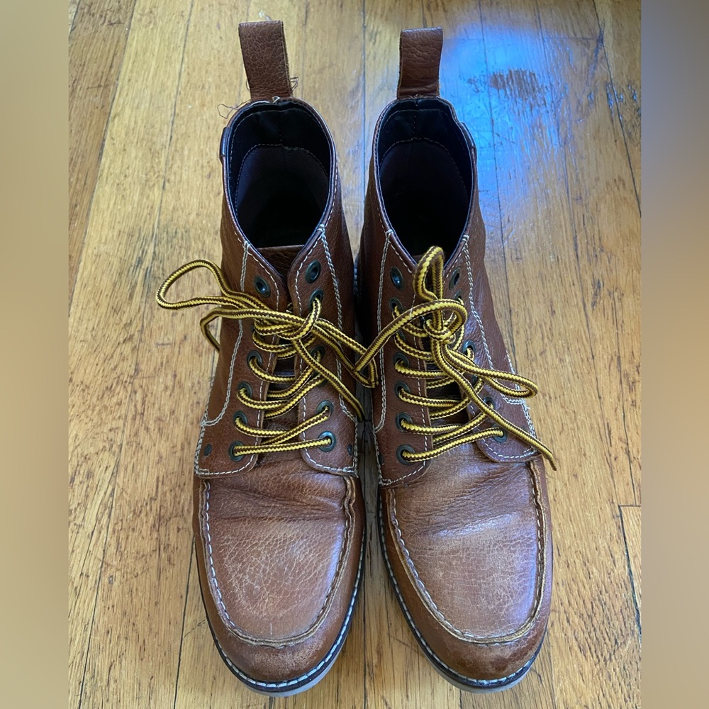 Men’s Crevo Buck Leather Brown Caramel Boots 226 Size 11.5